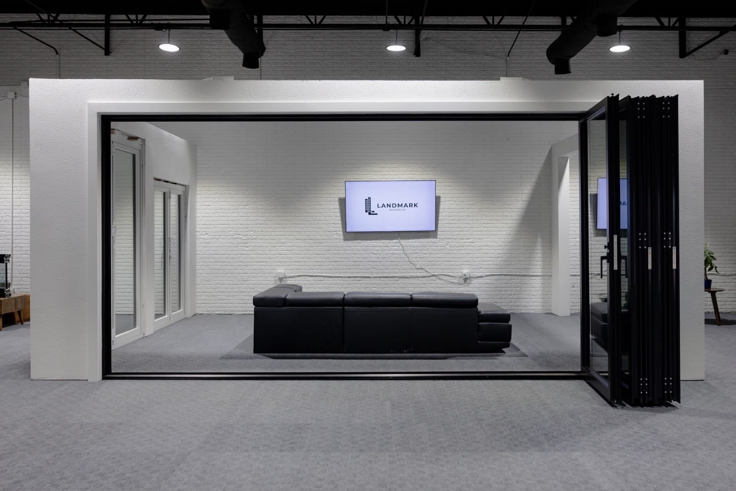 Aluminum Folding Door - Open Position