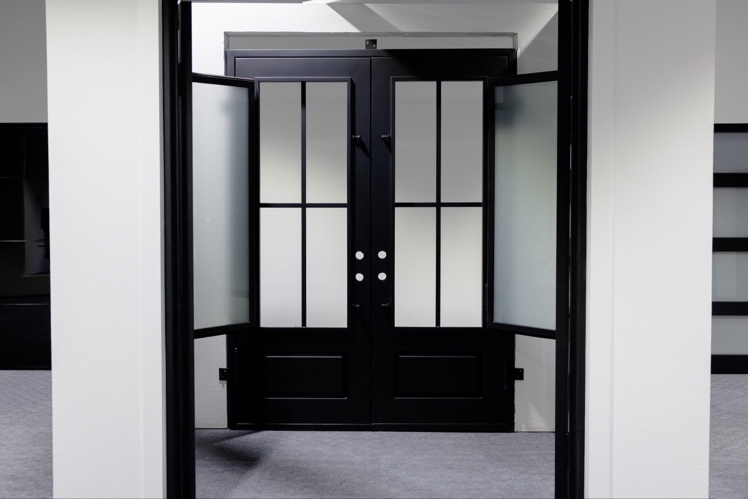 The Montclair 8 Pane French Double Door - Aluminum Finish